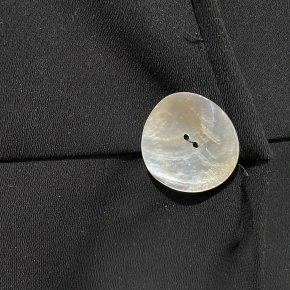 MNG MANGO Women's Black Capiz Button Wrap Dress EUR S USA 4 back zip S - Picture 5 of 10